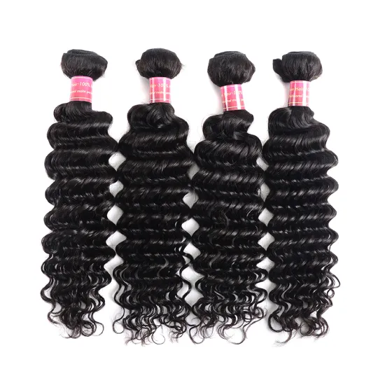 Human hair weft, Free sample 7a mink brazilian deep wave hair piece virgin hair bundles