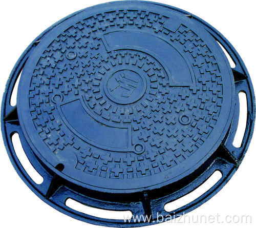 Round cast iron manhole cover drainage grid