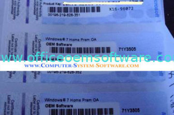 Discount Windows 7 Home Prem Quality Coa Label With Oem Product Key Sticker X16 Genuine