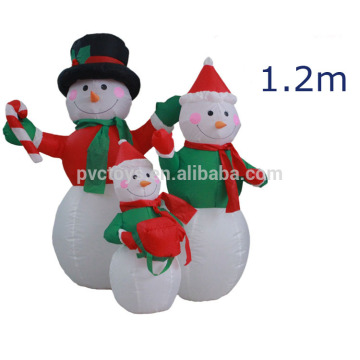 Polyester inflatable Christmas snowman family products, inflatable Christmas decorations