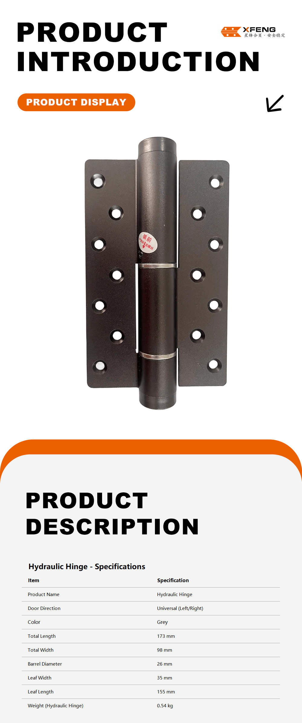 Non-Handed Hydraulic Hinge6