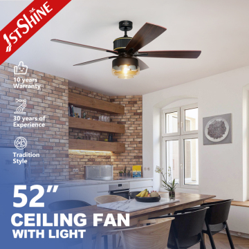 1stshine 52 Inch European Style Remote Control Ceiling Fan for Living Room