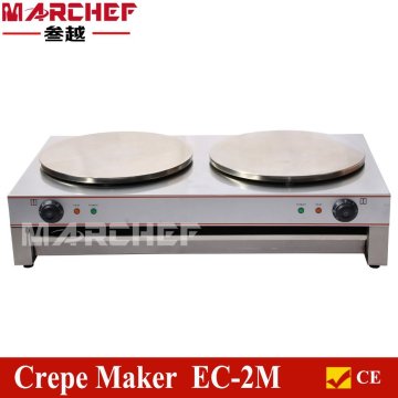 40cmダブルヘッド産業クレープメーカーマシン /電気パンケーキメーカーマシン /クレープ機器