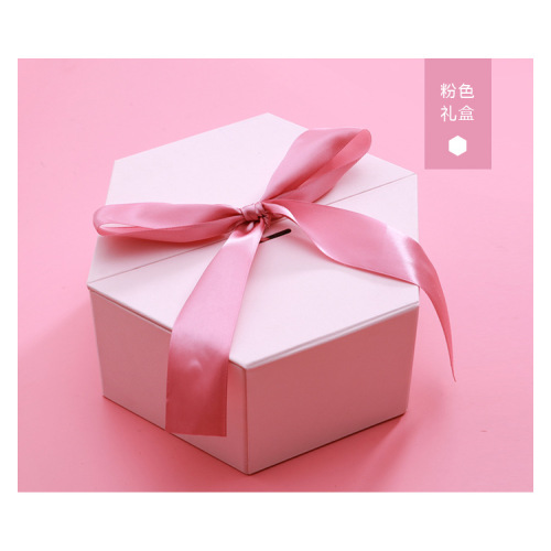 Achthoekige gevormde cadeau -set verpakking aangepaste doos lint