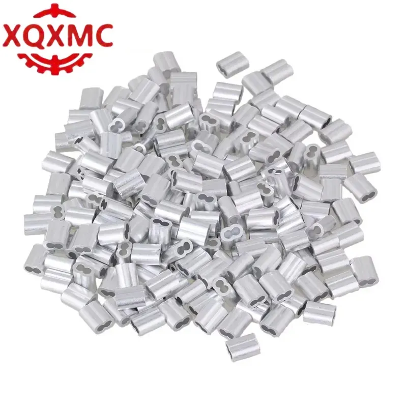 Double Cable Crimps Sleeves 8-Shaped US Type Hourglass Aluminum Cable Ferrule