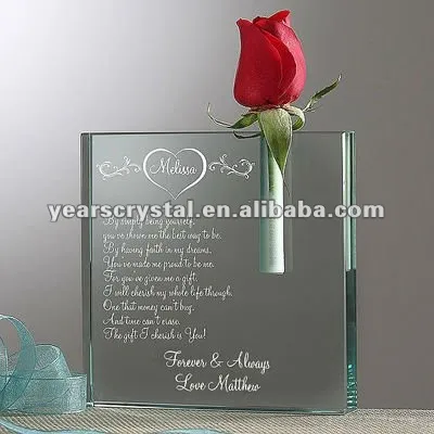 Simple Blank Crystal Vases For Home Decoration
