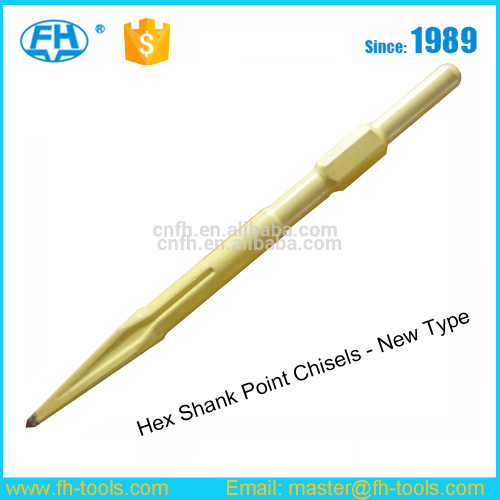 Painted New Type Yellow colour Hex Shank Point Chisel