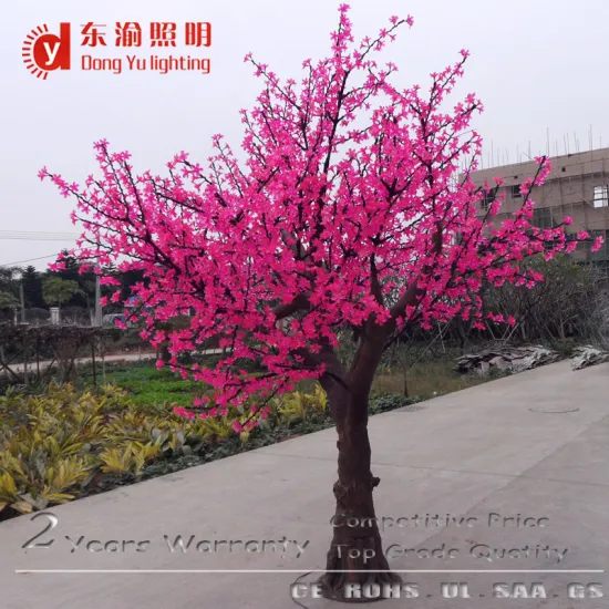 christmas holiday 3.0 meter outdoor pink light led cherry blossom artificial lighted trees
