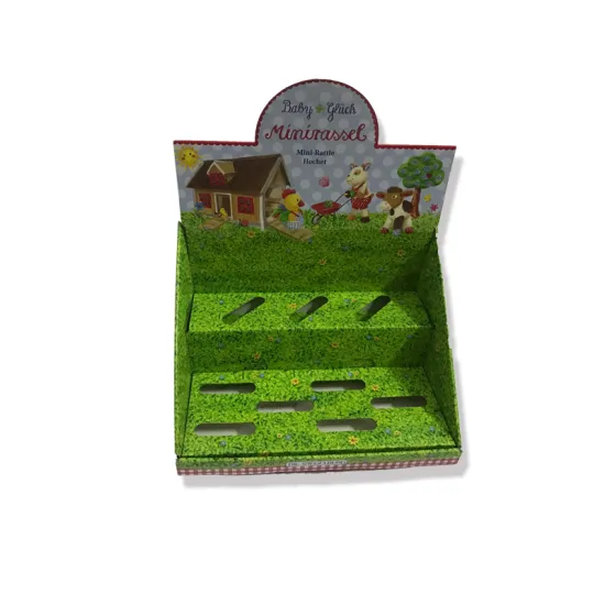 Cute cardboard display boxes with divider stand