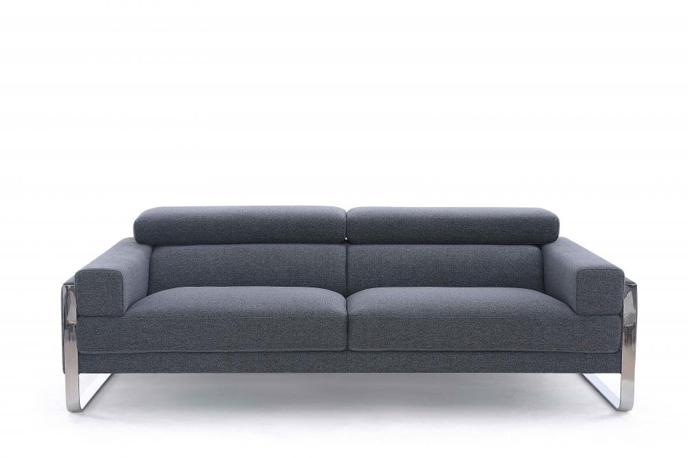 De Modena witte lederen sectionele bank met chaise