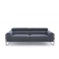 Modena White Leather Sectal Sofa가있는 의자