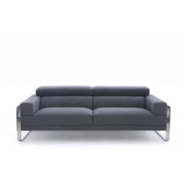 Modena White Leather Sectal Sofa가있는 의자