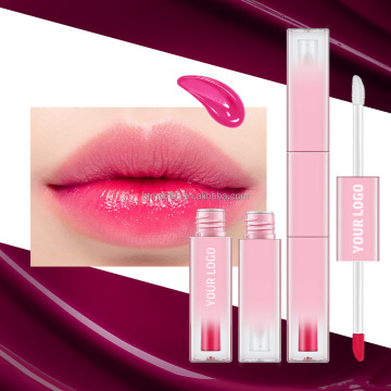 No Logo 2in1 Double-Head Non-Stick Lip Gloss & Glaze