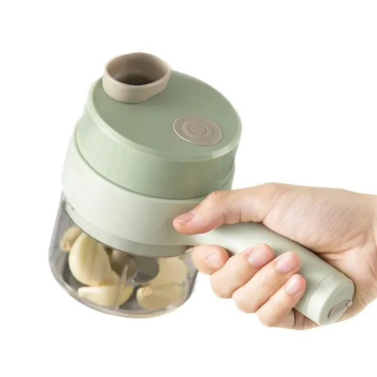 Electric 4-in-1 Multifunction Handheld Vegetable Chopper for Garlic and More