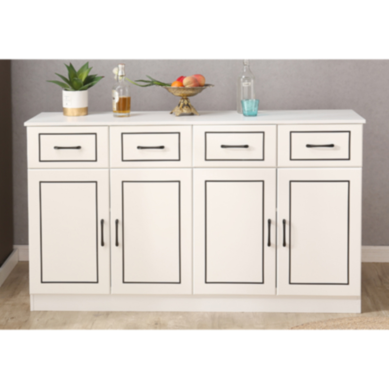 White Wooden Display Storage Cabinets