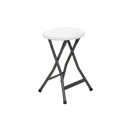 Tabouret pliant en plastique blanc léger et portable