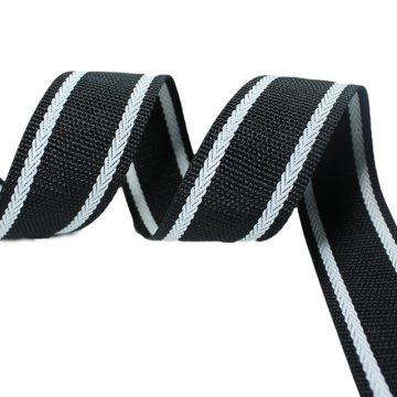 Correo de poliéster de rayas en blanco y negro en varios grosores (1.4 mm - 5 cm) - stock a granel
