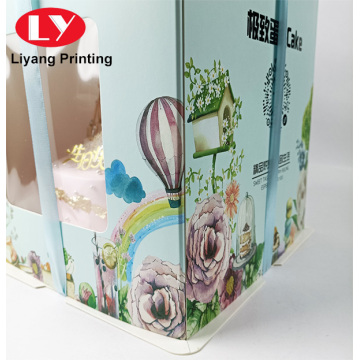 birthday cake gift packaging box with window