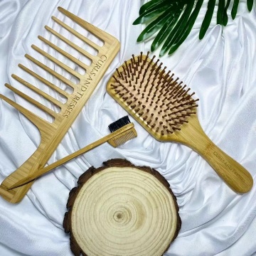 Natural Bamboo Giant Afro Comb for Managing African Curls