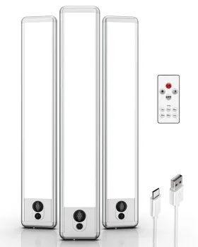 Wireless Under Cabinet and Closet LED Lights with USB Charging and Motion Sensor