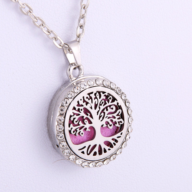10 styles Aroma locket Necklace Magnetic Stainless Steel Aromatherapy Essential Oil Diffuser Perfume Locket Pendant Jewelry