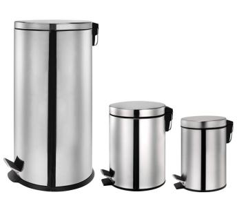 Stainless Steel Pedal Bin Set of Three