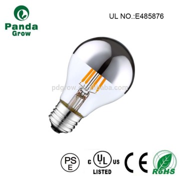 Half Silvering Reflective Shadow 4W 6W 8W A60 LED Filament Bulb With Mirror E27 Energy Saving Warm