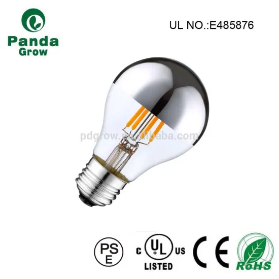 Warm White Light Shadowless A19 A60 Half Silvered Plated led bulbs E27 LED Filament Bulb