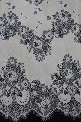 Nylon Cotton Panel Cord Lace Fabric