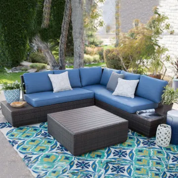 Modern Garden PE Rattan Outdoor Sofa Combination