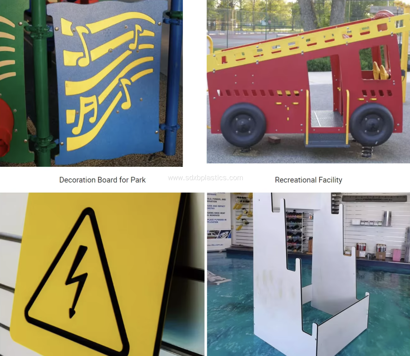 Two color HDPE sheets for playground equipment