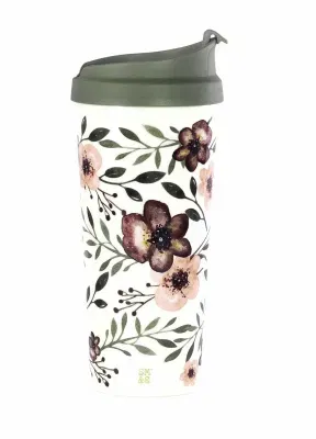 Dogwood Woodland Flora Cute Floral Insulated Thermal Tumbler 16oz Coffee Tea Mug