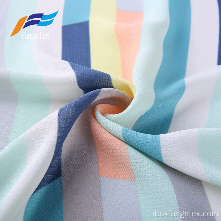 Tessuto colorato per abiti da ragazza stampato in poliestere 100%