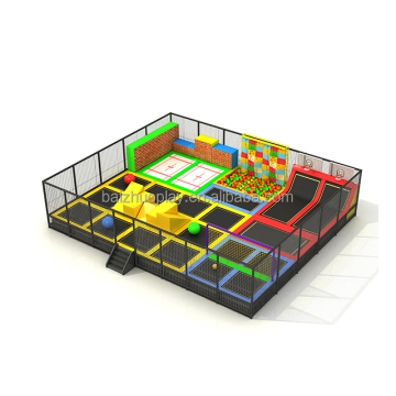 Customizable Indoor Playground Trampoline Park Accessory Kits: Including Square and Rectangular Mesh Trampoline Mats and Fabric Replacements