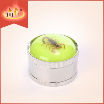JL-031J fancy zinc manual cylinder device wholesale tobacco auxiliary smoking accessories grinder