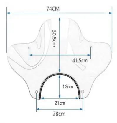 Modified Universal Windscreen for Cruiser Motorcycles with Mounting Kit