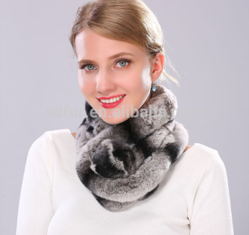 wholesale real rex rabbit fur scarf warm winter scarf