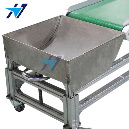 Material hopper belt conveyor