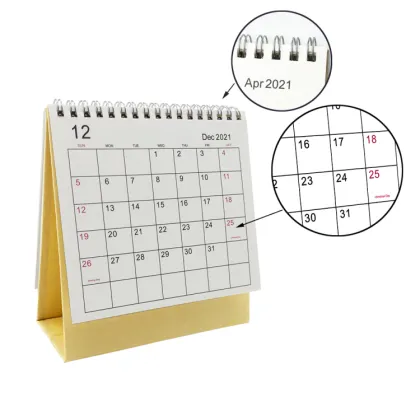 4-color printed desk advent daily calendar table calendar