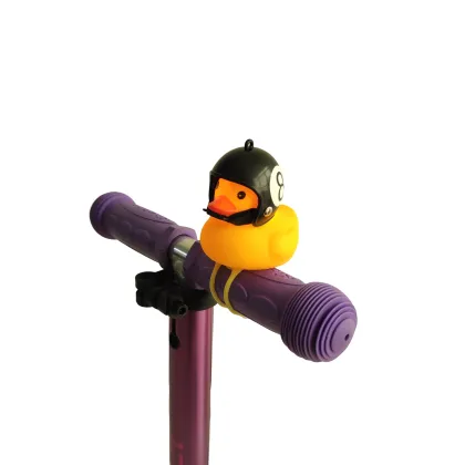 Yellow Duck Bell and Cycling Light for Kids' Bicycles