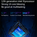 Mini PC portátil Inter 12 gen