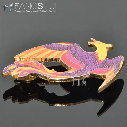 blink phoenix shaped lapel pin