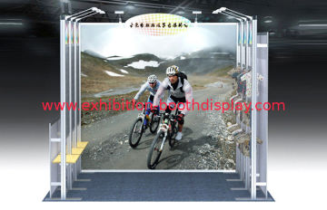 10x10 Modular Booth Systems With Graphic , Aluminum Portable Trade Show Display