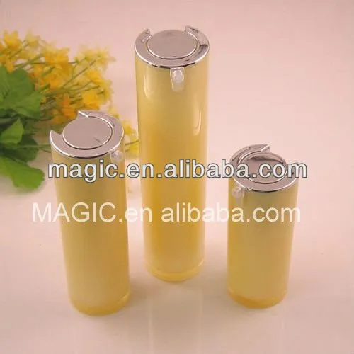 round acrylic airless cosmetic bottle cosmetic packaging bottle airless pump bottle cosmetic