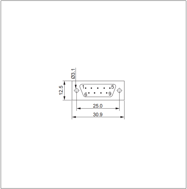 D Sub 9 Pin Connector Straight D Sub 9 Pin Connector Straight