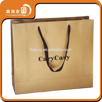 custom cheap brown paper bags with handles beijing