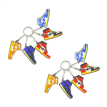 Customized 2D Soft PVC Plastic Sneaker Keychains: A Unique Metal Gift for Anime Lovers