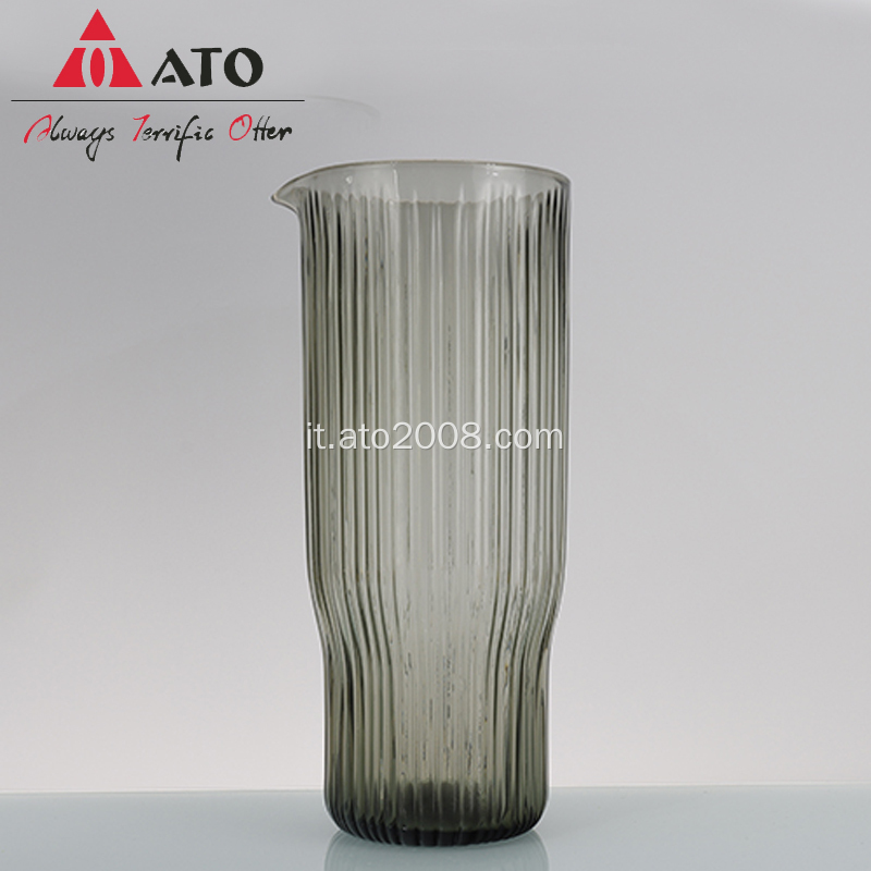 Ato Clear Wine Glass Vertical Striped Wine Glass