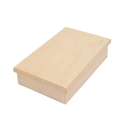 Durable Wooden Rectangular Takeout Bento Box for Dining