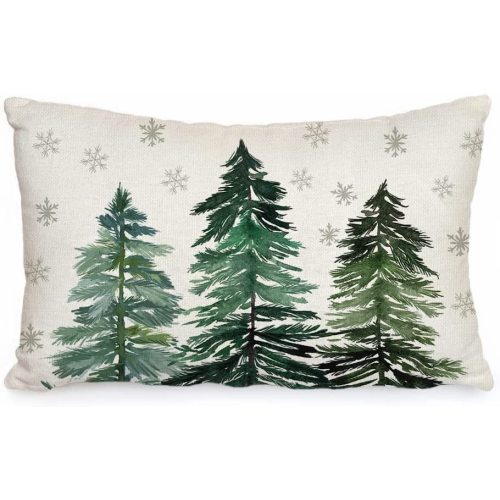 Christmas Pillow Cover Lumbar Throw Pillow Case